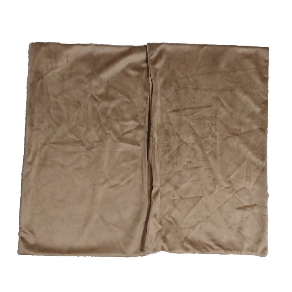 Miulee 2 Pack 20" × 12" Brown Velour Pillow Case Covers #10y12